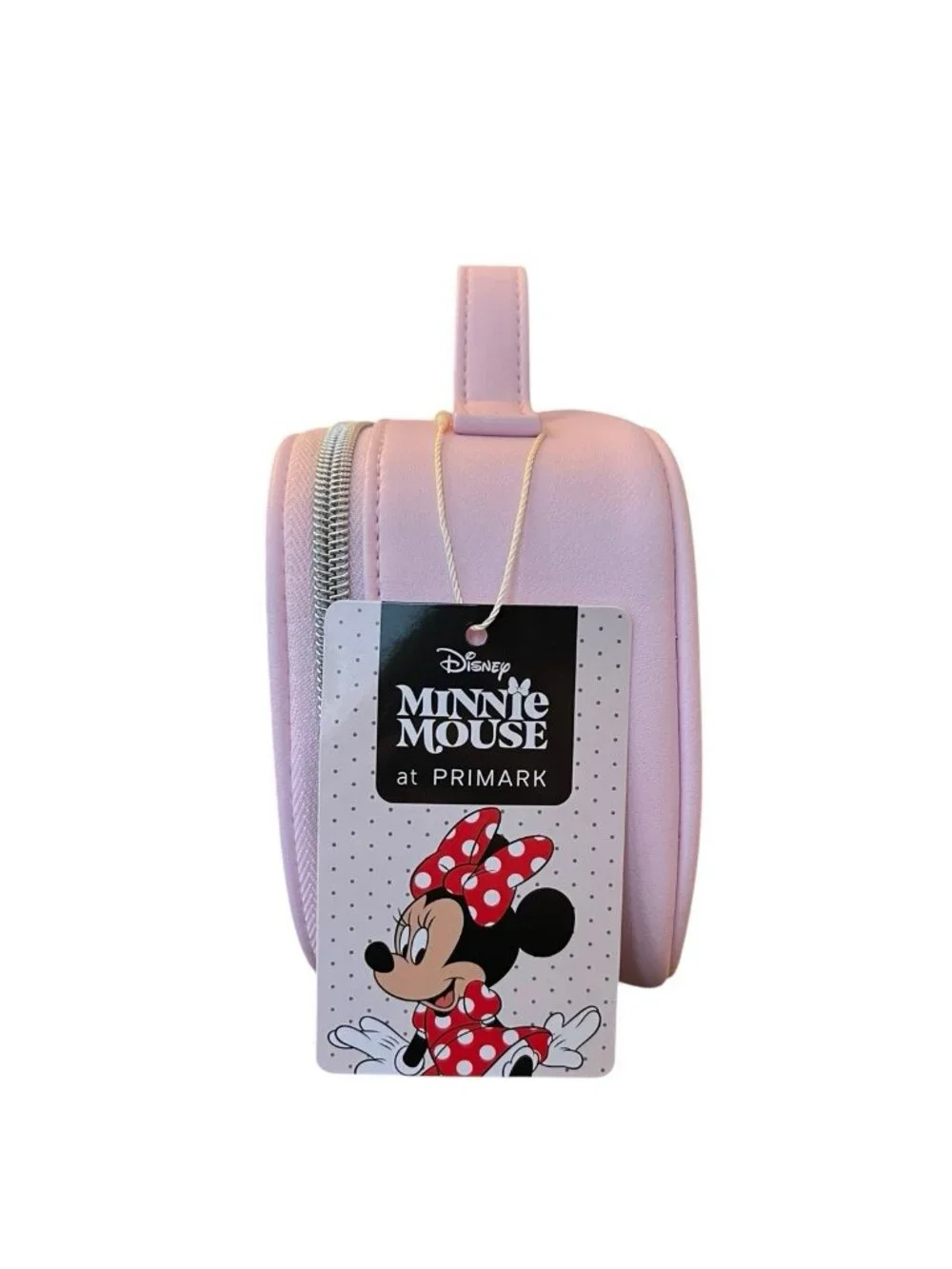 Walt Disney Minnie Mouse Pink Makeup Bag Cosmetic Case W Handle Bow Primark NWT